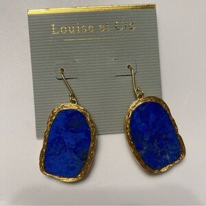Louise et Cie Blue and Gold Earrings